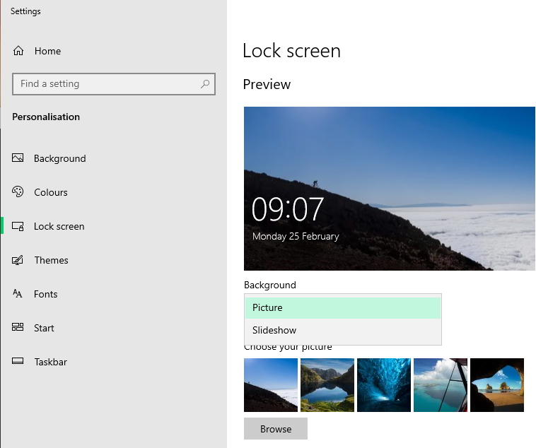 windows spotlight feature is missing from the dropdown selection 9dafbbff-8cc8-4a39-b4c7-e894f6625571?upload=true.png