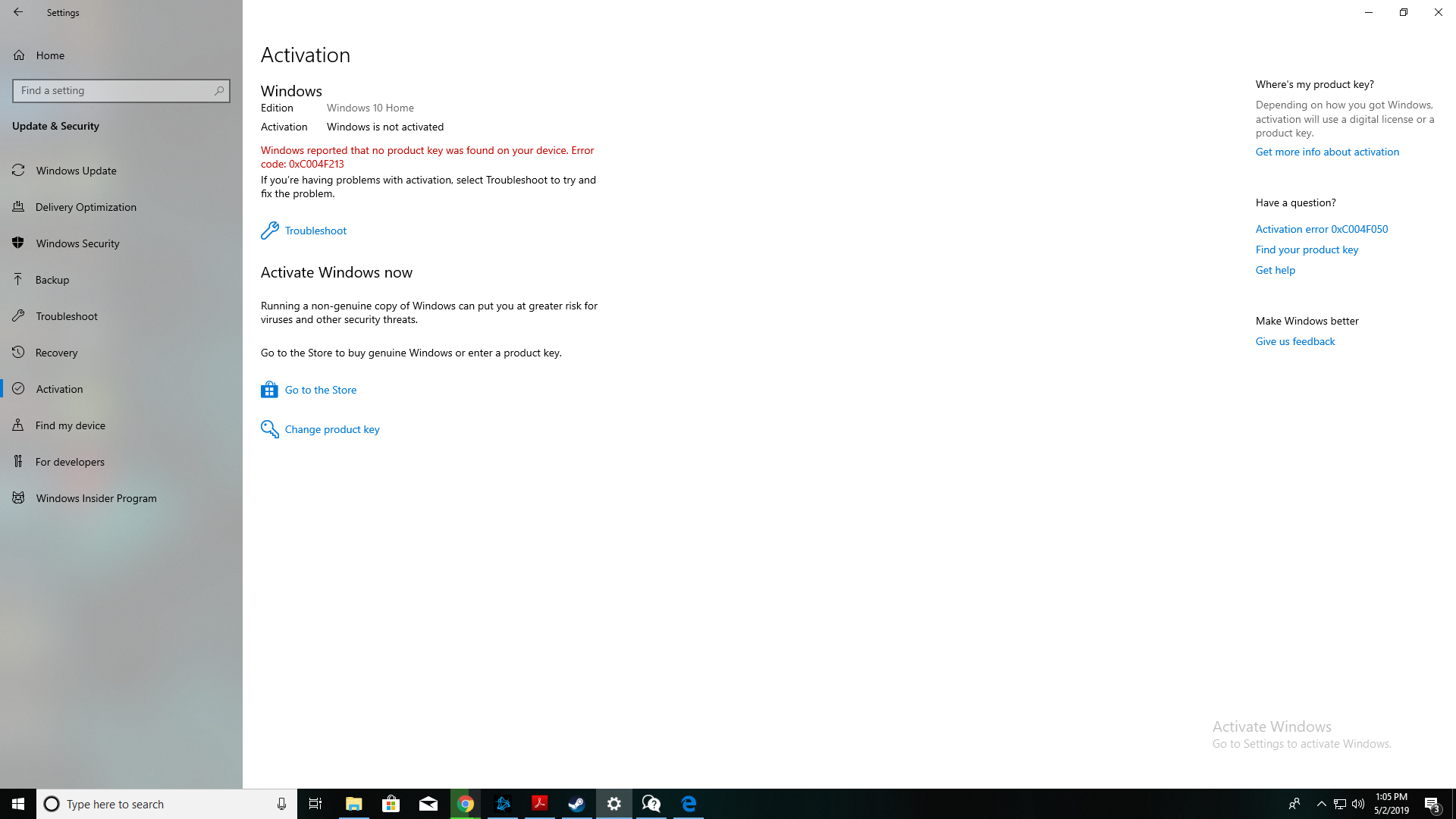 Activating after major hardware change, what am I doing wrong? 9db96ff1-8e65-41aa-abb3-59b847a79f4c?upload=true.png