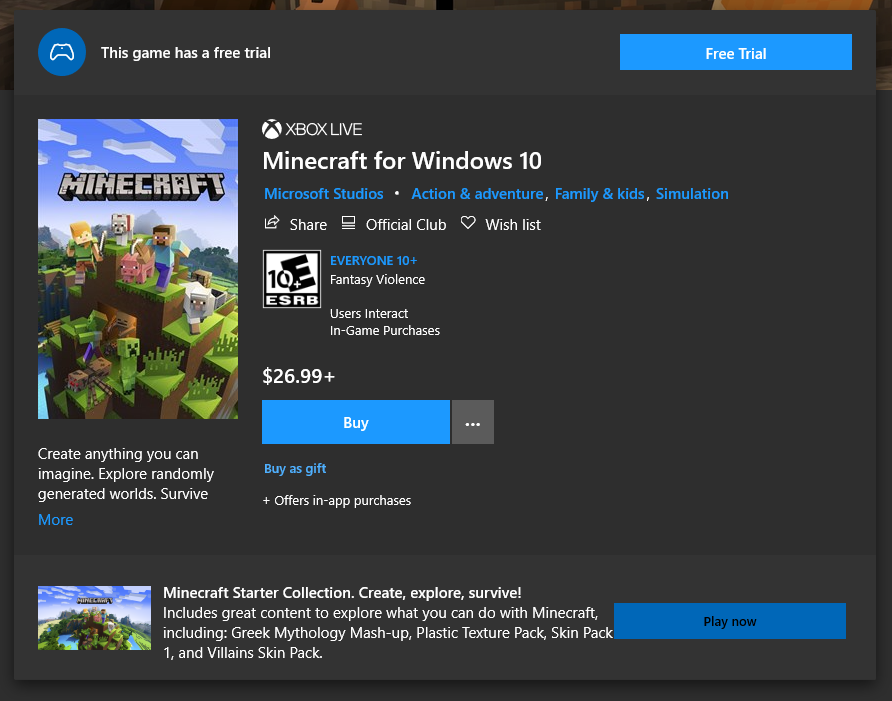 Minecraft for Windows 10 Starter Collection 9dccd158-59c7-4037-8edd-dc2328d41ad0?upload=true.png