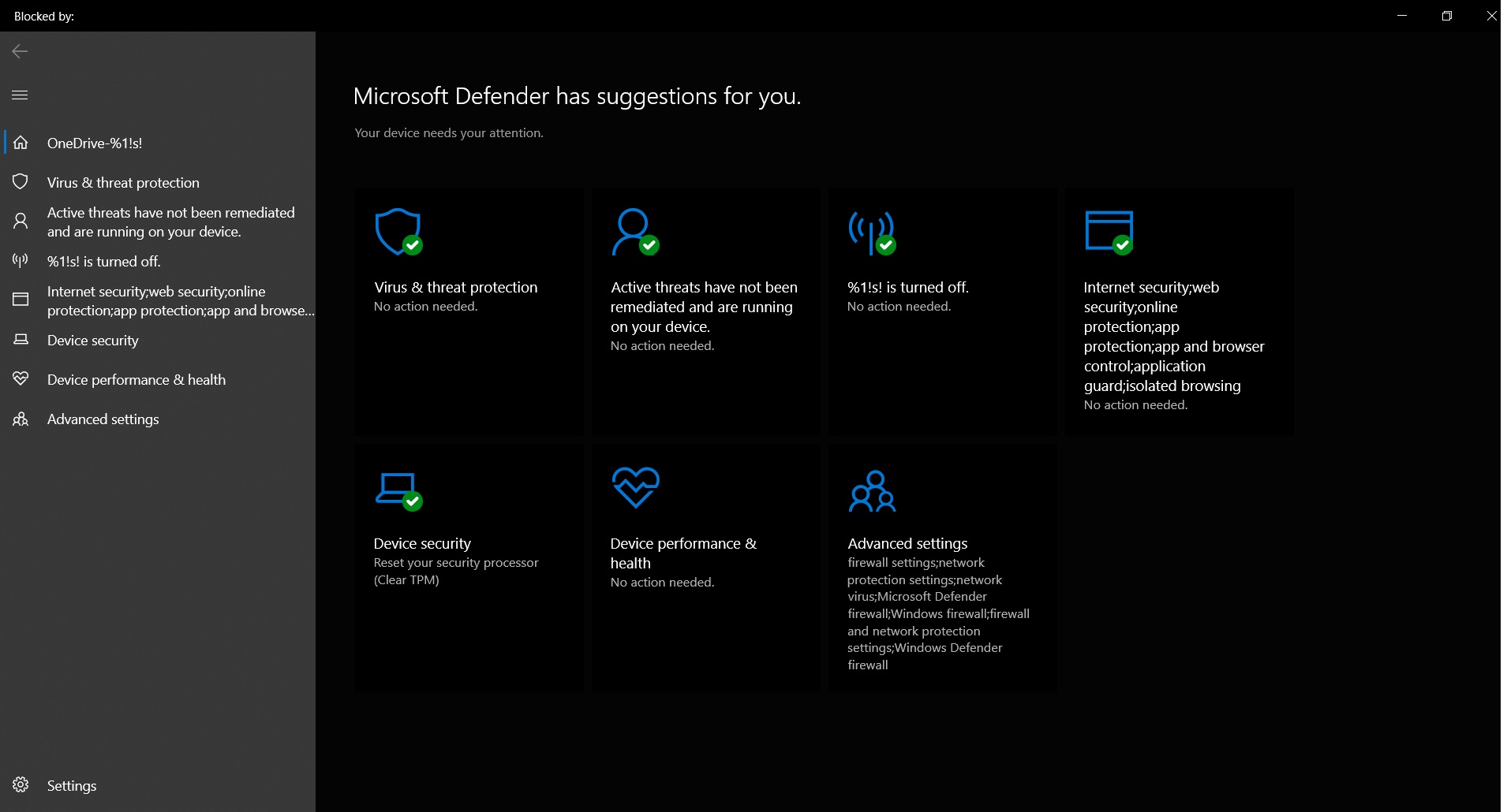Windows Security shows Garbage text. 9dea8465-50a9-479d-bff5-97bc7692ef1a?upload=true.jpg