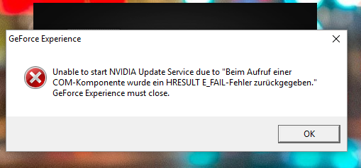 Error HRESULT E_FAIL has been returned from a call to a COM component 9e220e82-47db-42ac-aa8b-29dc235d94b8.png