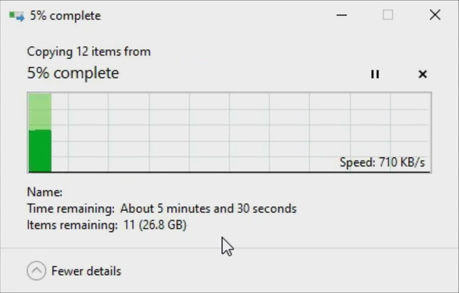 Copy speed starts fine, then drops to 355KB/s - affecting local copying as well as over the... 9e2ffaf2-2729-4c7b-a4c3-2f22742a5c7e?upload=true.jpg