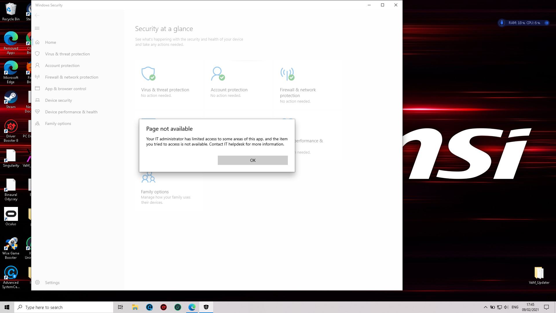 Page not available, your IT administrator has limited access to some areas of this app ??? 9e6e1352-2159-4041-b0b1-e3927cbae6b2?upload=true.jpg