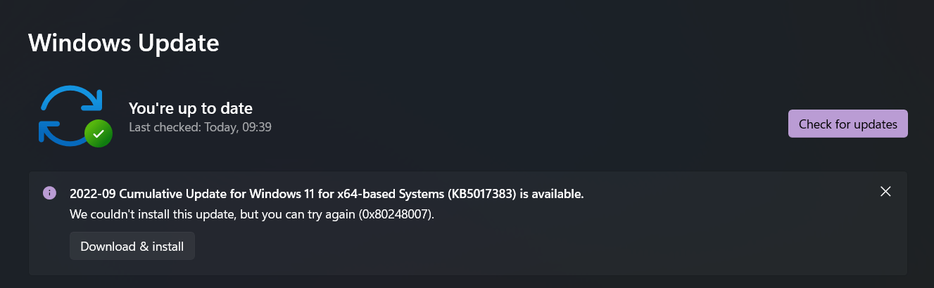 Windows 11 breaking after installing the KB5017383 update. Solution found, I want this to... 9eaef70f-0590-4685-a066-71e4b031bbdc?upload=true.png