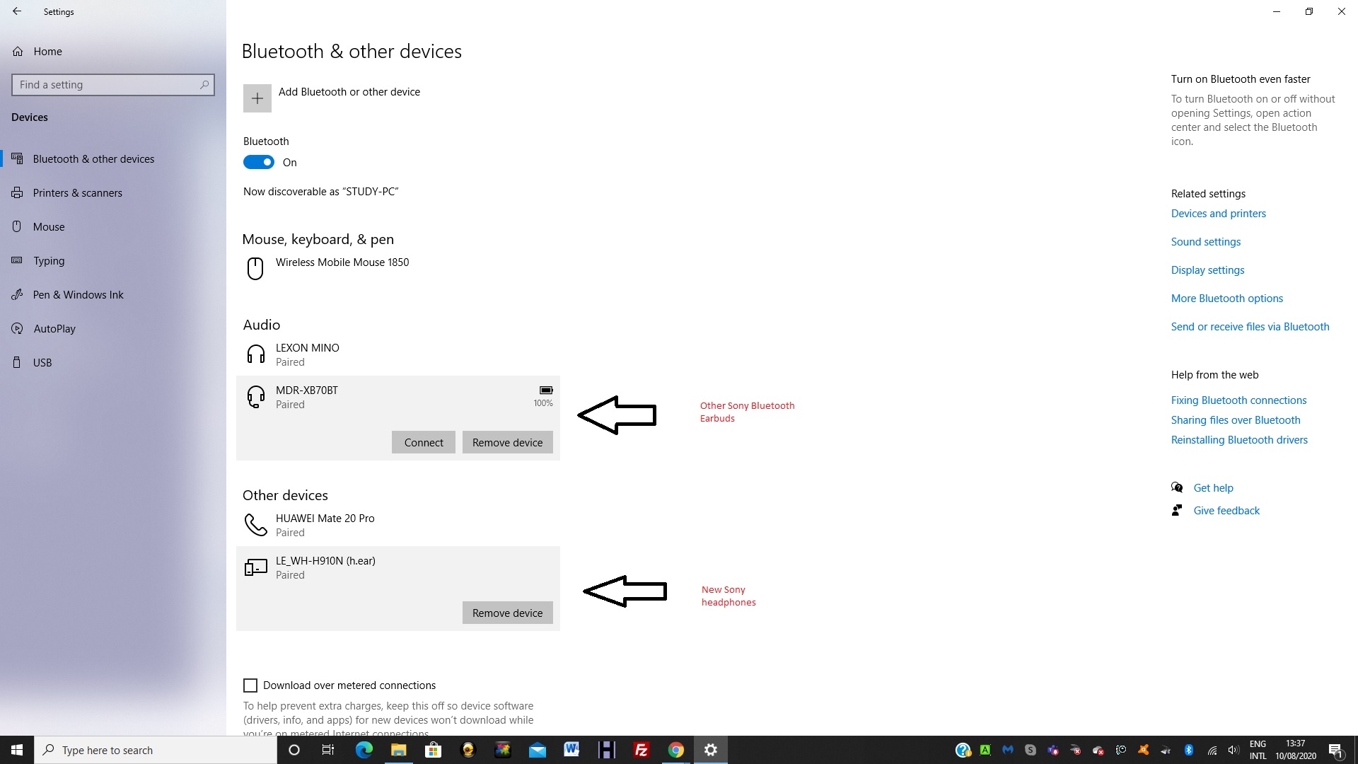 Sony WH-XB900N Headphone pairing but not recognised as an audio device 9ef758e5-0c05-4deb-a47b-e16d34ba9ade?upload=true.jpg
