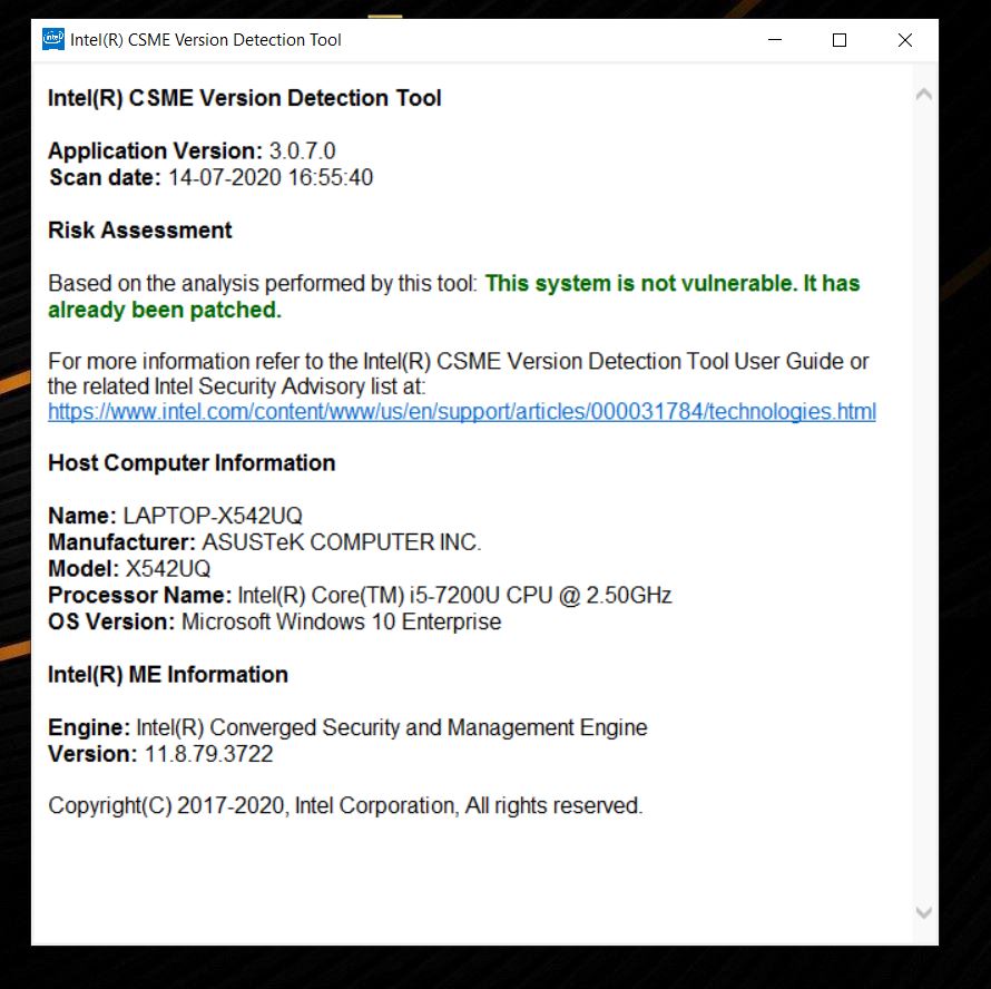 Updated INTEL Management Engine Firmware v 11.8.79.3722 Dated  14-07-2020 in Asus Vivobook... 9f4814b9-f004-47b6-a7fc-27015a663259?upload=true.jpg