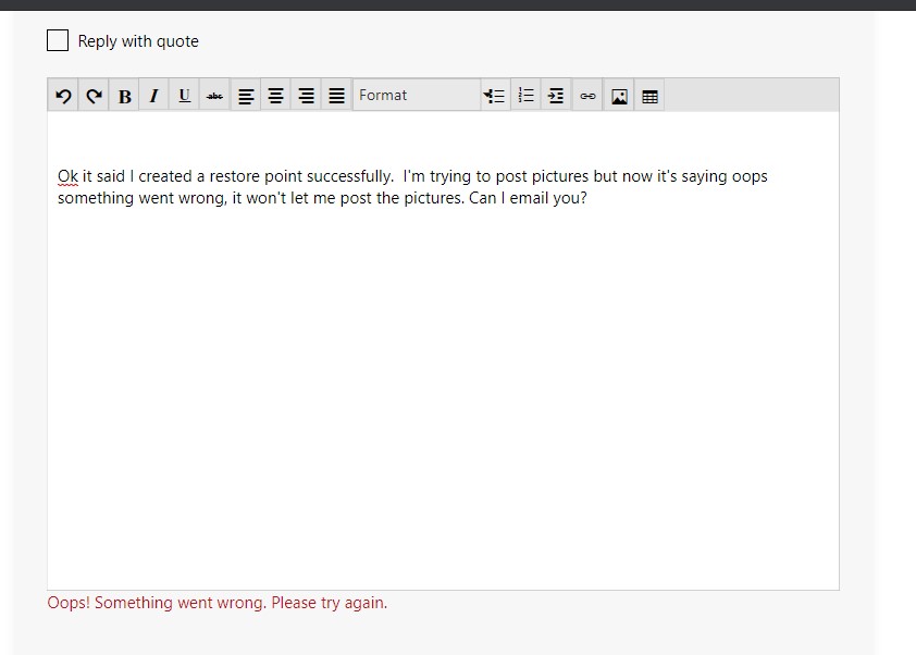 DAVEM121 - Thank you for your help but I'm unable to REPLY to any posts I guess. See... 9f622b95-58ca-4c32-af00-d6dec7c28518?upload=true.jpg