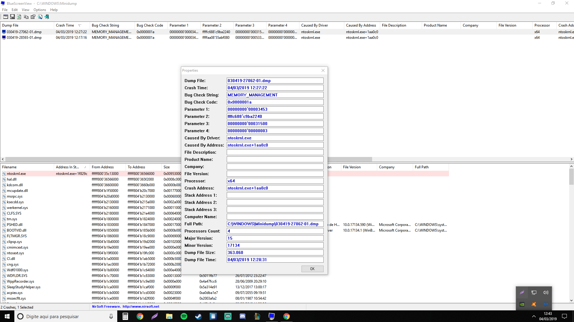 Tela Azul(Stop Code) MEMORY_MANAGEMENT 0x0000001a ntoskrnl.exe 9fa327ab-a715-4b77-8d9c-91a11475bac1?upload=true.png