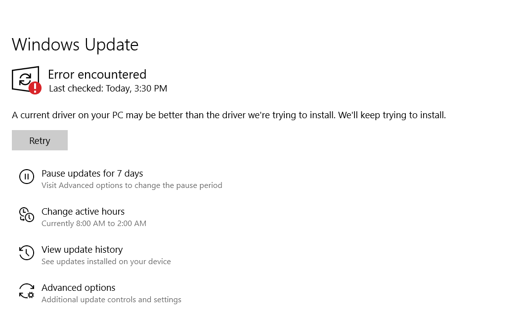 A current driver on your PC may be better than the driver we're trying to install. We'll... 9faf5b08-4753-4ae8-b8e4-0f6bd480d465?upload=true.png