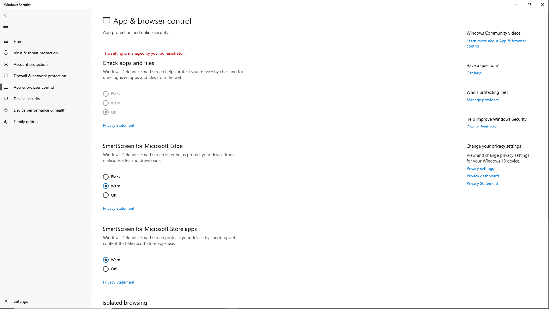 Cant access parts of Windows Defender 9fcbc60a-c46d-4e41-8037-c205a0066a7f?upload=true.png