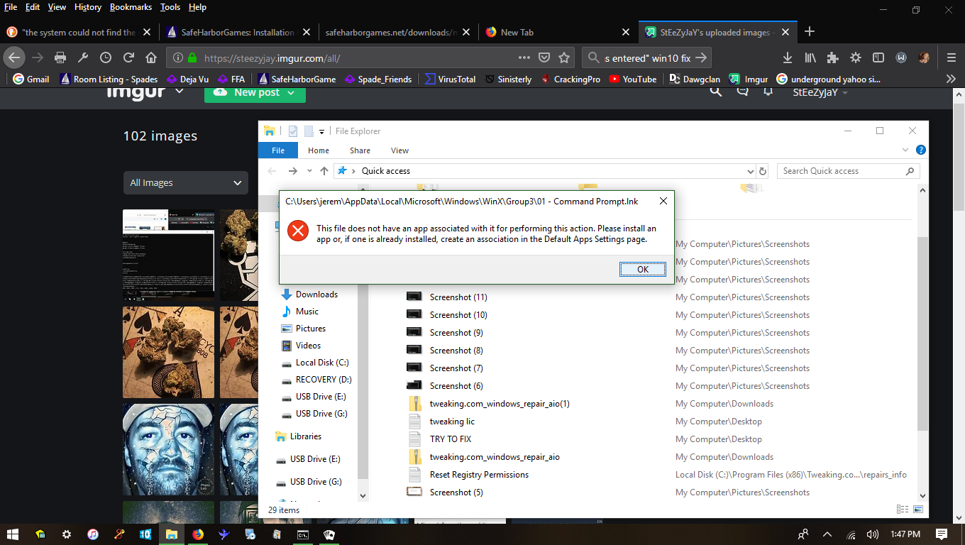 "the system could not find the environment option that was entered" 9qEbvwa.png