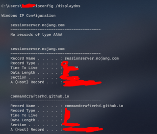 Why is Minecraft in my DNS cache? I remember having Minecraft, but I deleted it ages ago. 9zckm1v0i1491.png