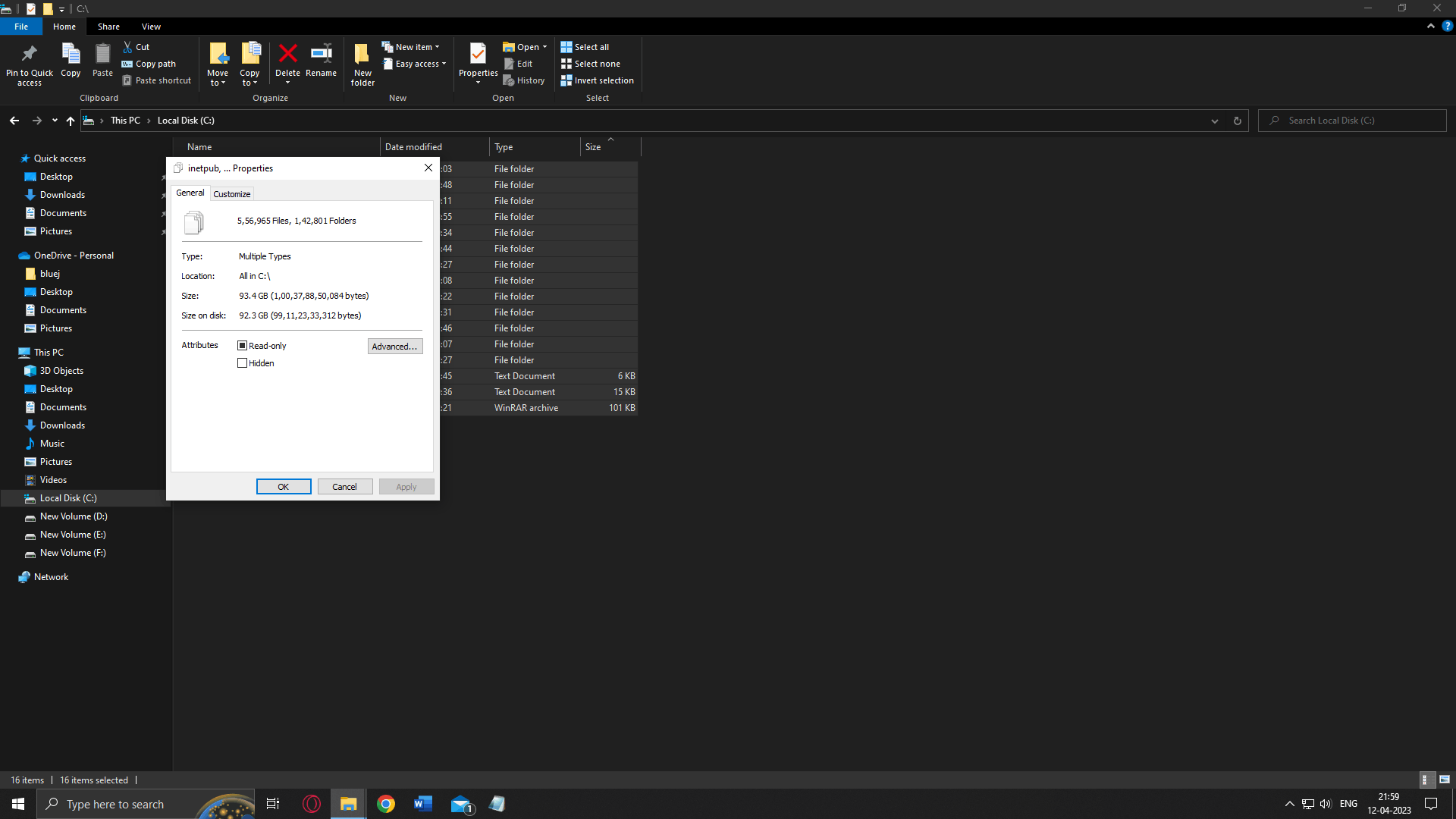 I have 222 GB of storage in Local Disk C SSD and it shows that I have approx. 90 GB left on... a%2bT1uaYECTKyGeFsSyB%2bfPPvLdvWmT1rZVZ29TQM2jgOo9GQwViZW7MxkI2%2ftB0dVjRW2q4hlJheuGPrg1bba6U%3d.png