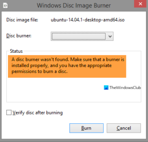A disc burner wasn’t found error in Windows 10 A-disc-burner-wasnt-found-300x288.png