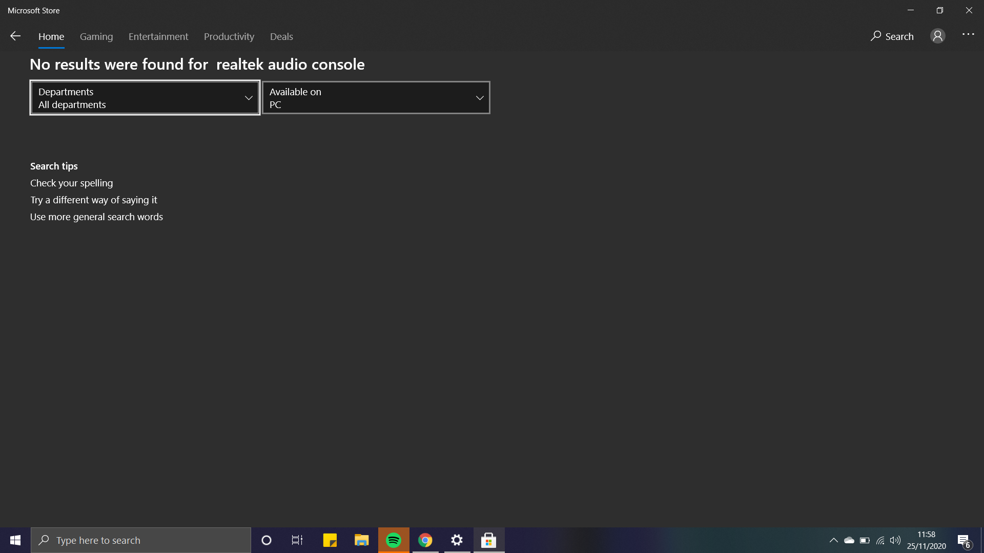 Realtek audio console is not working and after uninstalling it , it is not found in the... a029d0a9-5628-4069-96c6-5ab1387c3c4e?upload=true.png