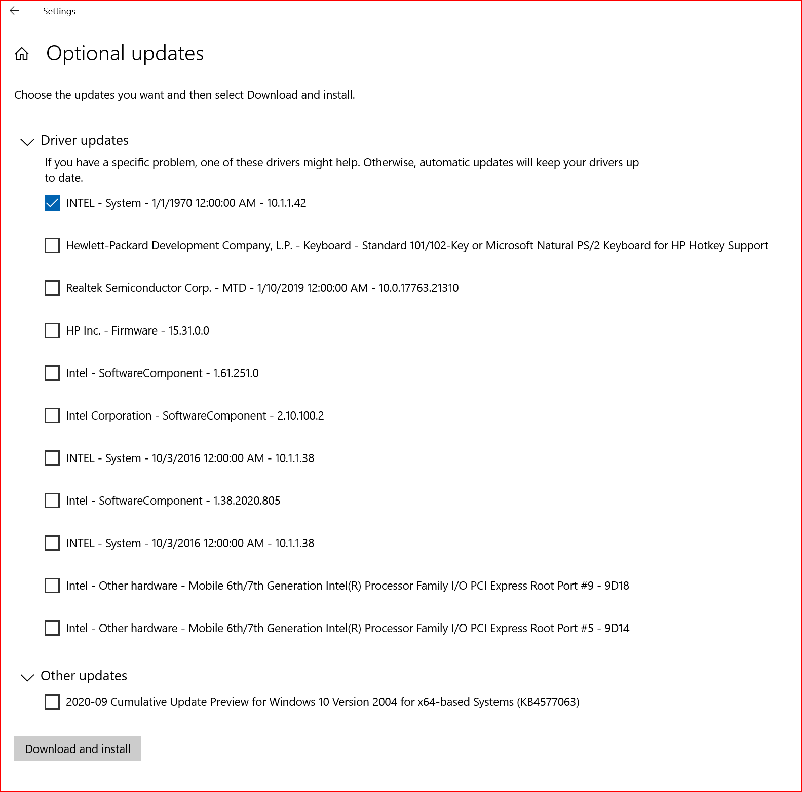 "View optional updates" delivers a vague and obtuse list. How can I tell what matters to... a03814f6-1e6c-40bb-81af-56f8fd98665c?upload=true.png
