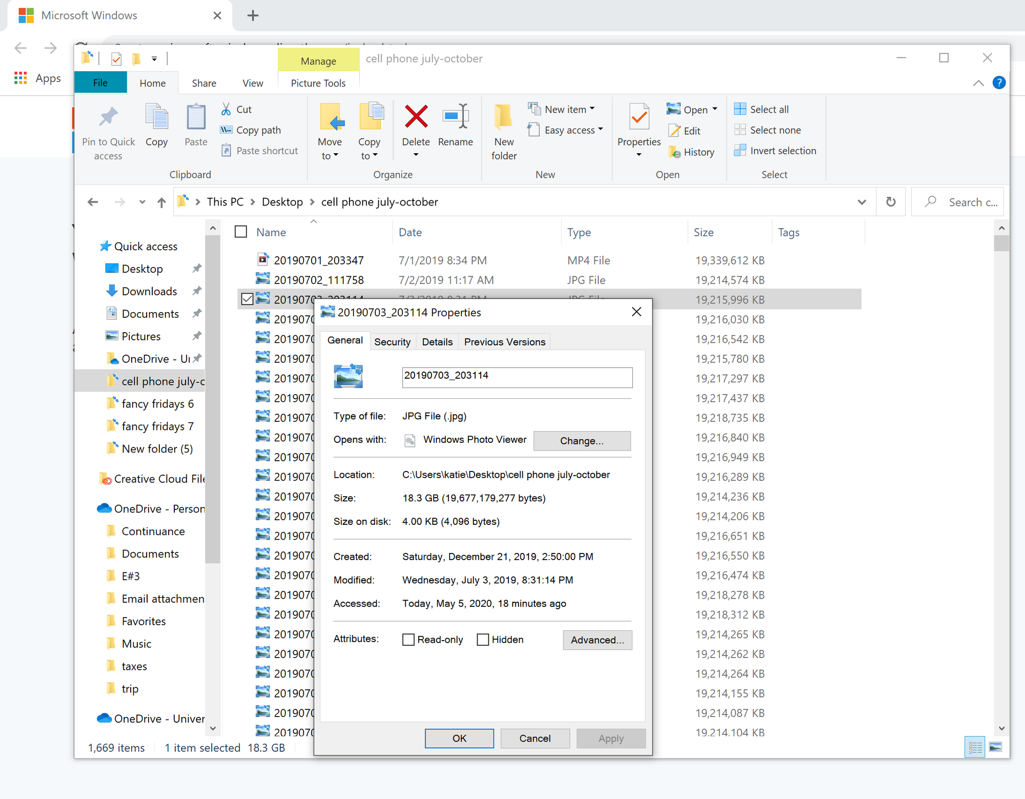 JPG files from PC show incorrect image size 4GB although size on disk shows 4 M. and no open a0422746-7059-40e5-a9cf-5540cd3e7b6f?upload=true.png