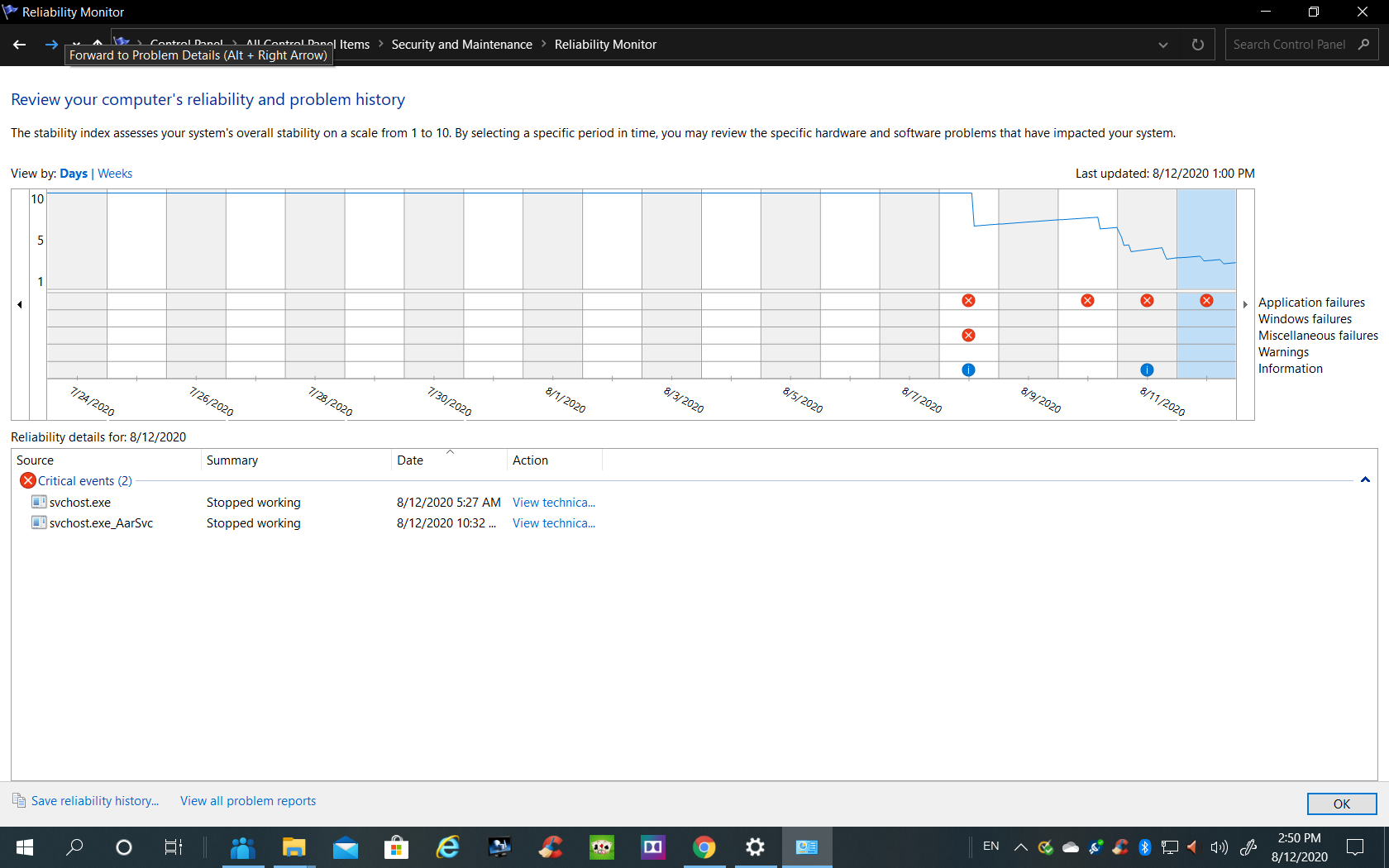 Maintenance Reliability Report shows daily faulty program failures a0d09580-ab72-4846-b537-0540a820d612?upload=true.png