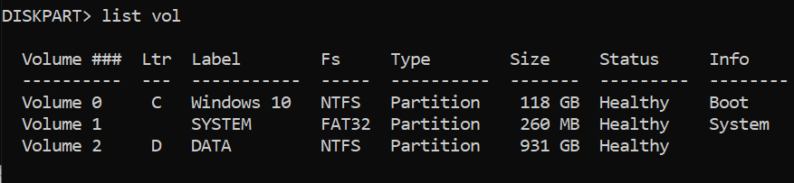 RECOVERY partition not visible in DISKPART. a131ffac-322b-4ad5-a8e6-300b7b26c97b?upload=true.png