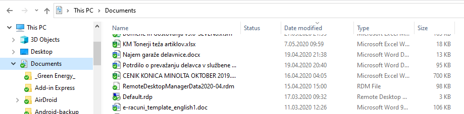 Green checkmarks vs. OneDrive STATUS column, how to switch from one to another a15089ad-d96c-4064-9f60-ea0158a17391?upload=true.png