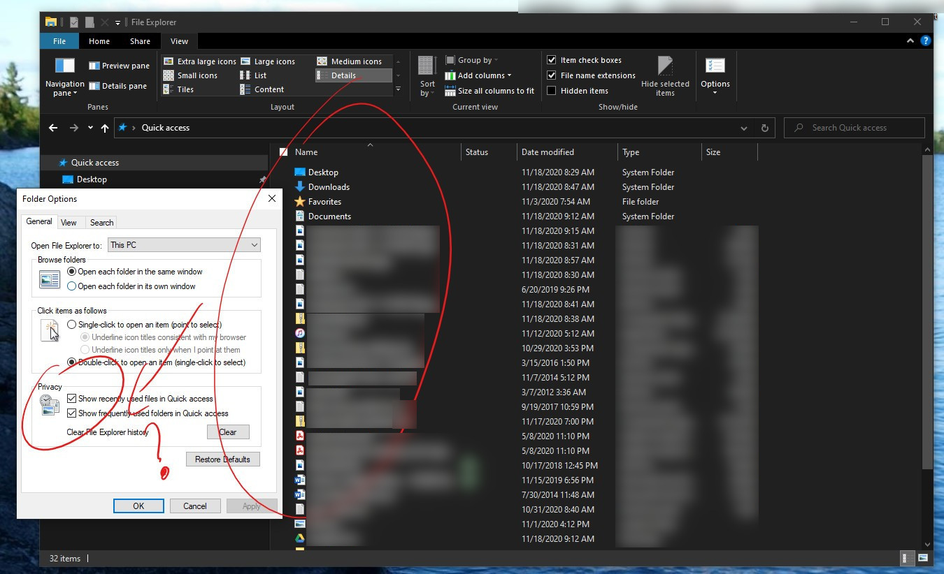 Folder Option - "Show frequently used folders in Quick access" - has no effect. a1594396-9a2d-4506-9ffa-1922b744b33b?upload=true.jpg