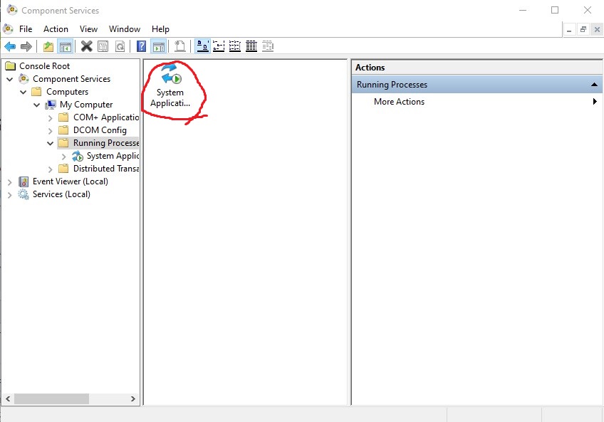 Did I mess something up by clicking icons in Component Services ? a15c82c1-157a-4236-bab7-b702a5837a07?upload=true.jpg