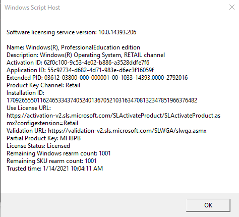 Bought a used laptop which is pre-installed with Microsoft Windows 10 Pro Education. a1aa2a37-712f-40c9-b4ec-b428e7bbb2a9?upload=true.png