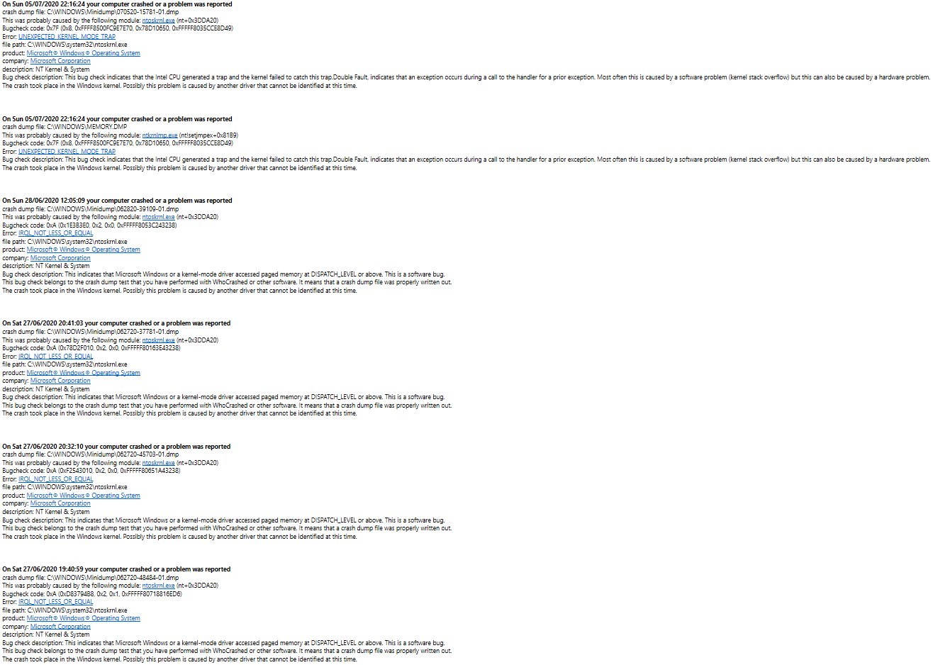 BSOD on Windows 10 : 0xA, 0x7F, kernel issue ? a1f1b57e-008c-4cb5-bd5a-bd27d20ddcc2?upload=true.png