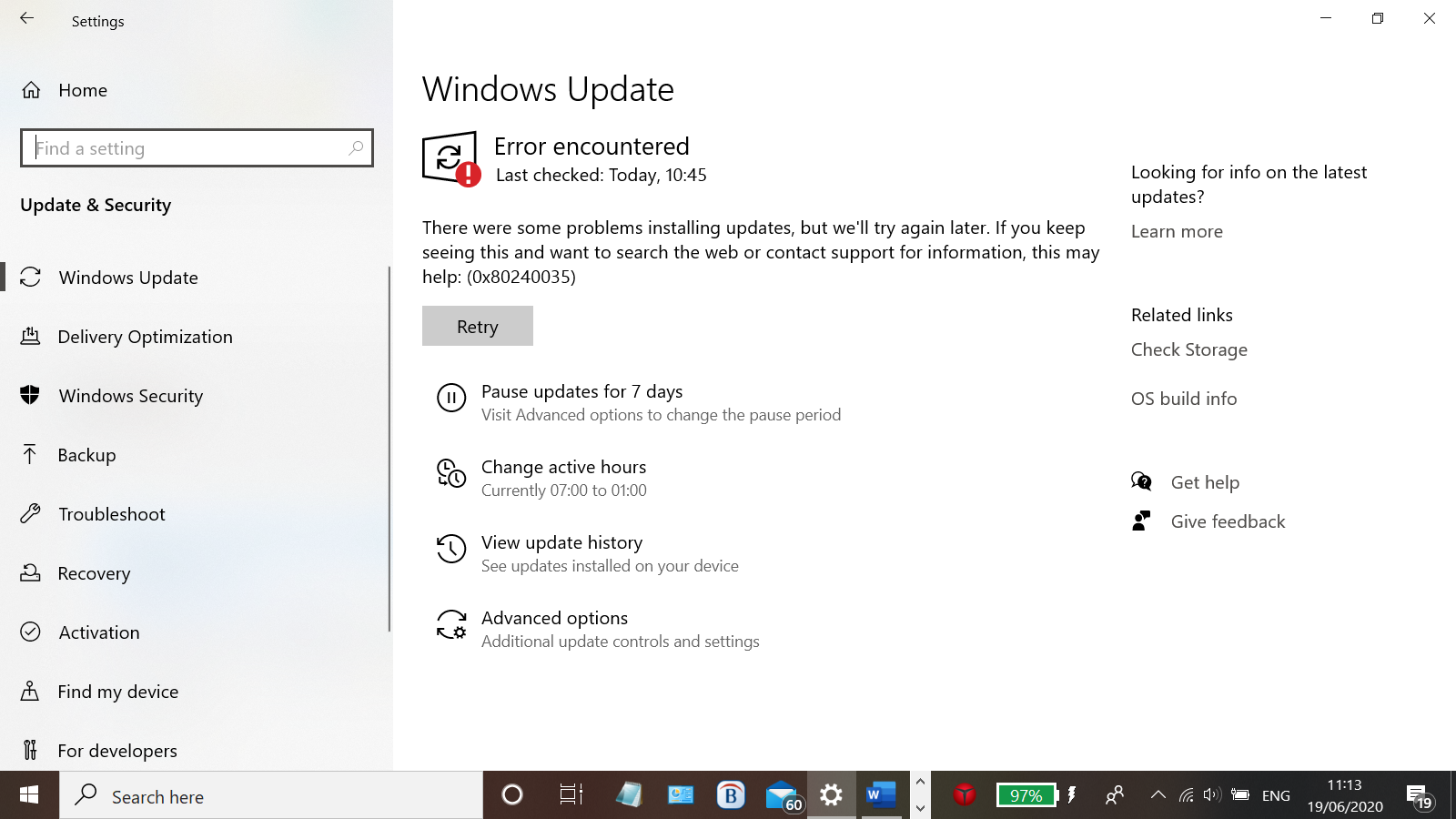 Why has it taken over five hours to install the latest Windows Updates? Windows 10. a2059e08-97de-486c-8189-885b6a1cfd18?upload=true.png