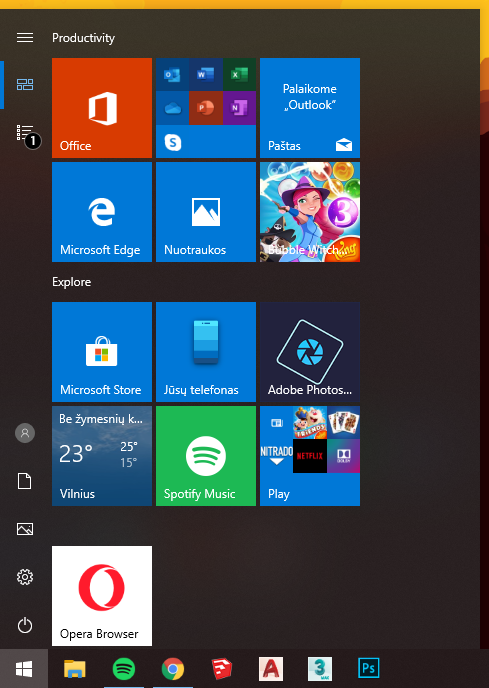 When I start typing text in START search bar, instead of icons on the left there's a gap. a26d2132-a416-4c48-83cb-5301fb752389?upload=true.png