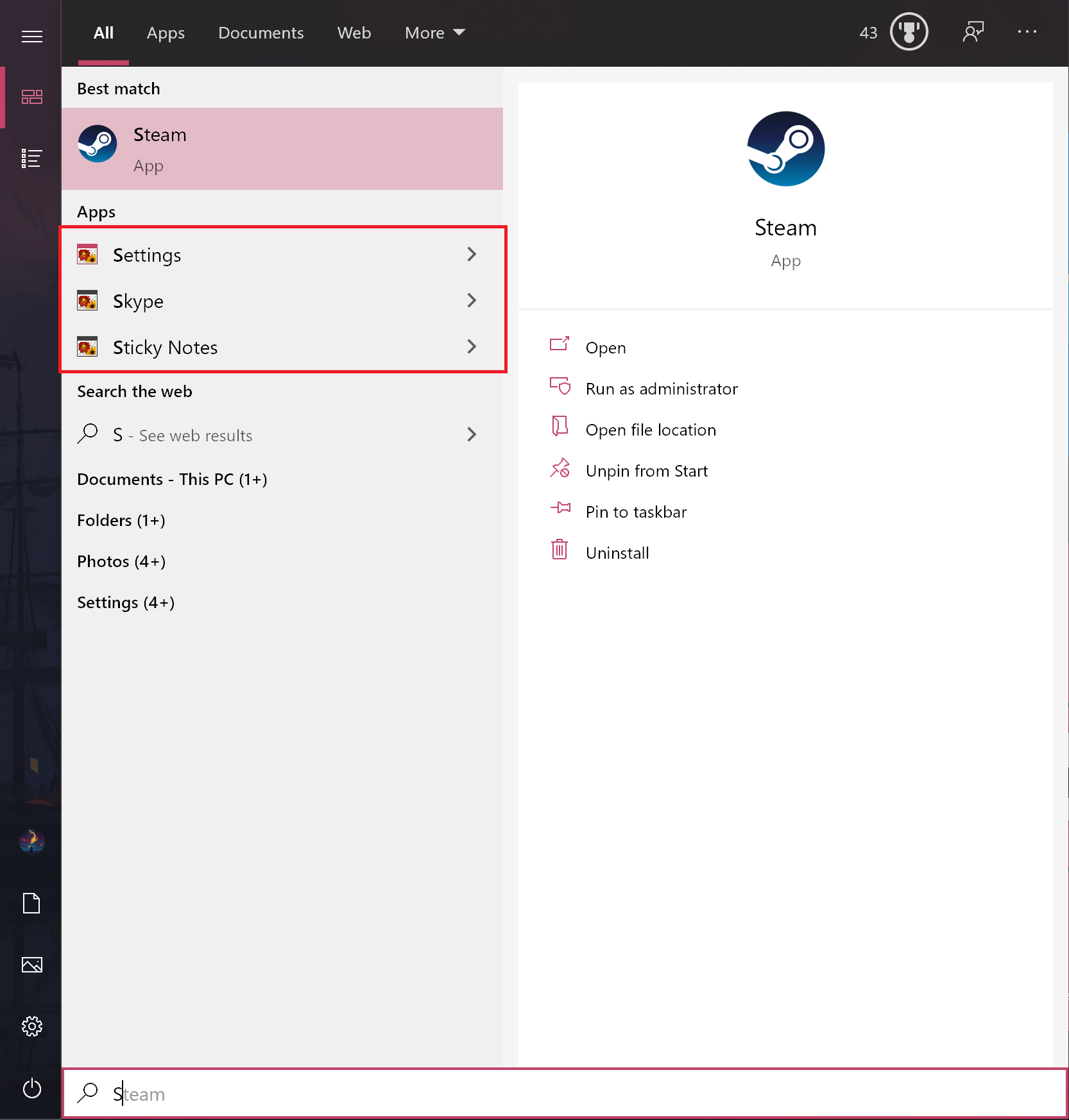 Windows 10 apps icons cannot display properly in the search bar. a283f1f5-7245-47bb-a2d1-735519dc91fe?upload=true.png