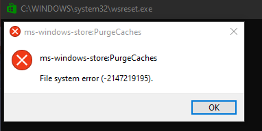 File System Error -2147219195 when using wsreset or opening photos a2c0bc2b-5577-4fdb-841e-b2a29f9fdf8e?upload=true.png