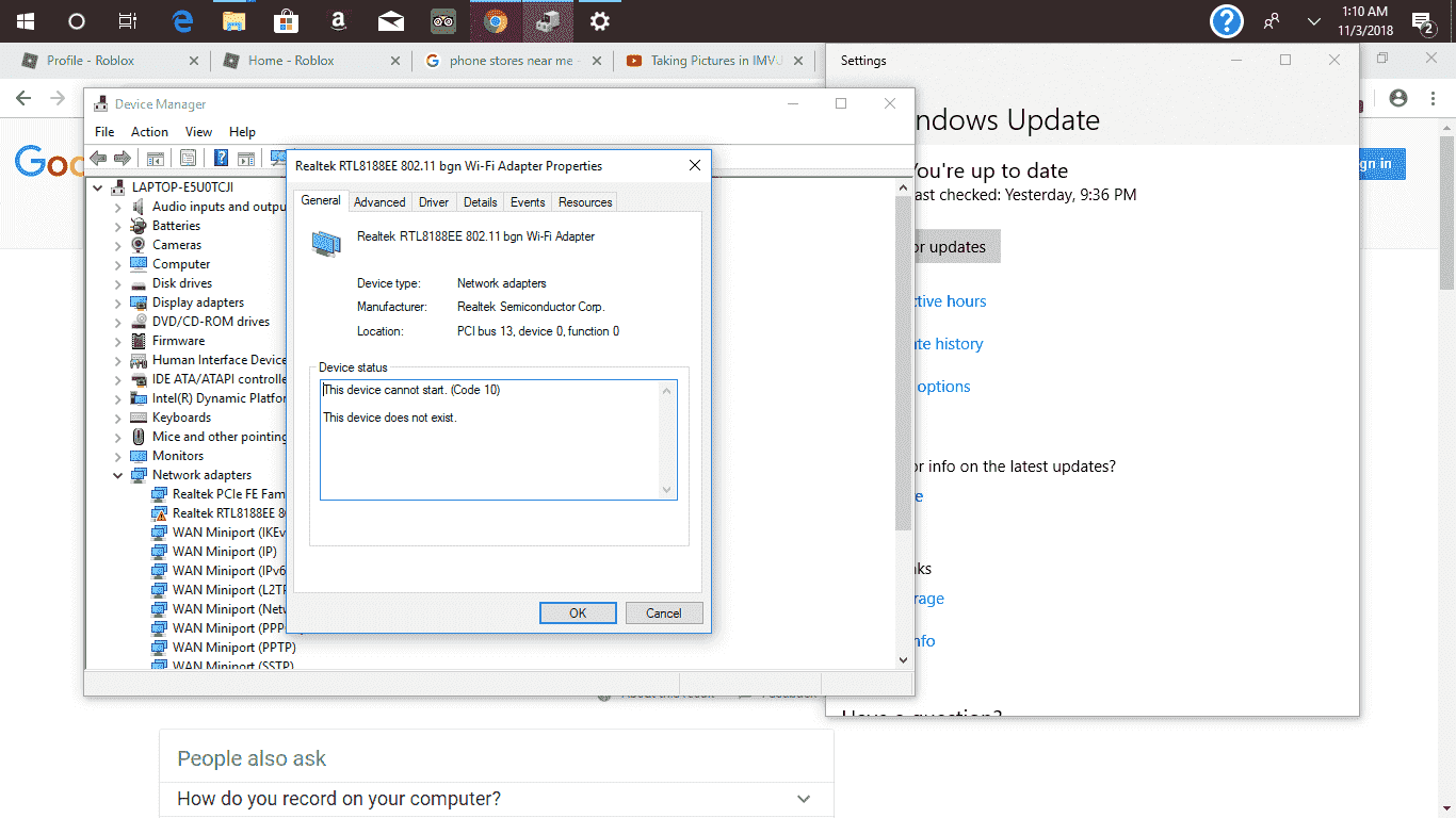 wifi problems windows 7