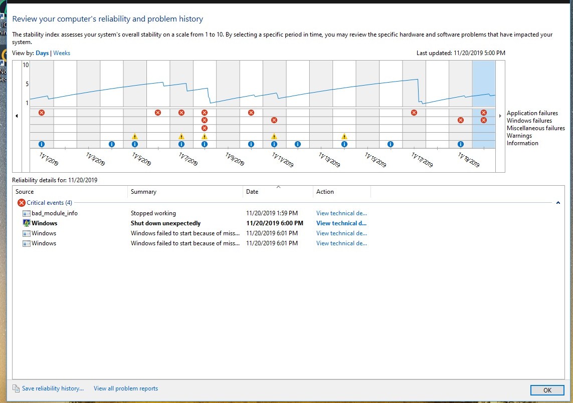 BSOD upon reboot following upgrade from WIN 10 V 1903 to V 1909 a35bbda7-764a-4b23-8bae-241d816c81fb?upload=true.jpg