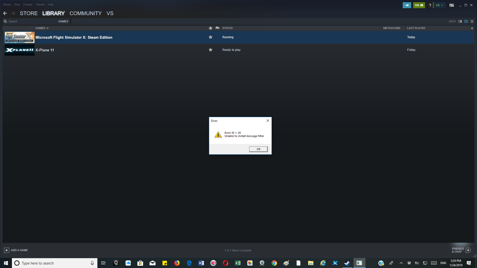 FSX Steam Edition: Error ID = 28 "Unable to install message filter" a36666fb-0975-4702-8578-f02ed49a0a55?upload=true.png