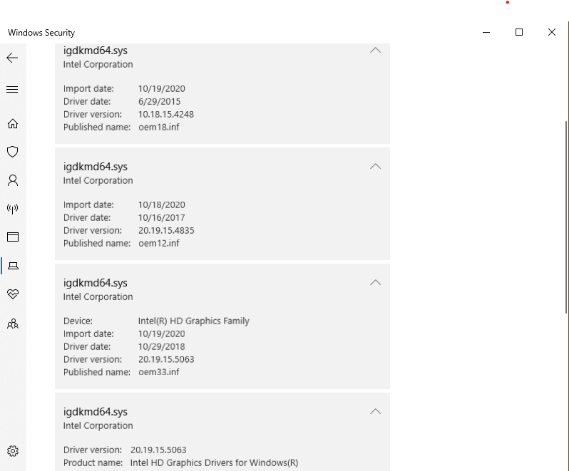 1. Incompatible drivers for memory integrity. 2. Delete windows update data a3704082-b650-465d-a61f-ab5fbff97bdf?upload=true.png