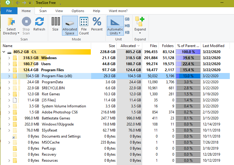 Windows is taking up 318.5GB of space and it seems like its way too much a3f001e2-a5d5-4769-8b1d-81f3a2c12778?upload=true.png