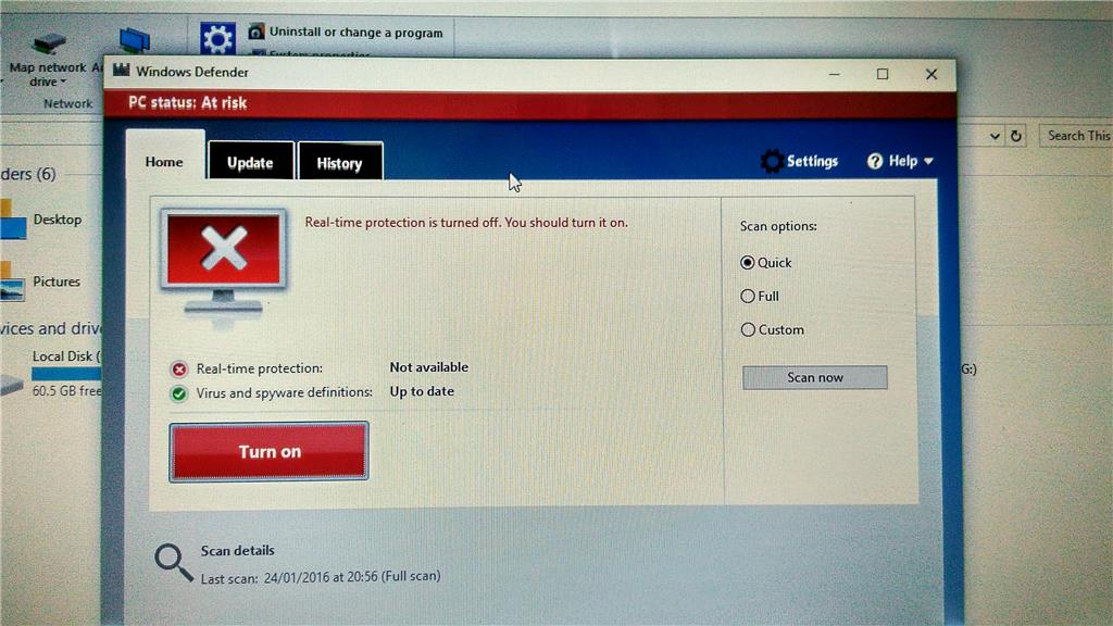 I can't install a security update from windows and I can't get windows defender real time... a40228d1-e878-43b5-89be-8d4f0dd04c8c.jpg