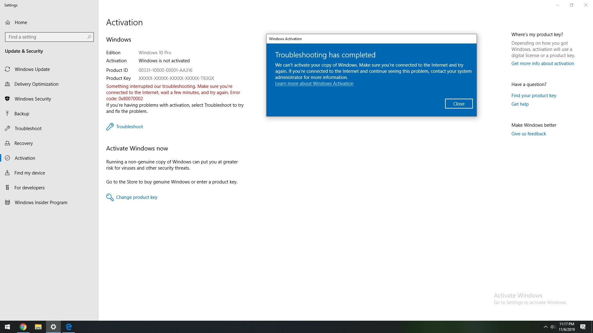 Windows 10 Pro Activation Troubleshooting Error 0x80070002 a44b5298-35eb-4a6f-af7d-76d0cd6c0d80?upload=true.jpg