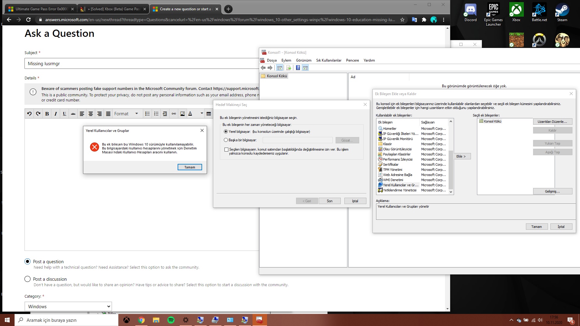 "Add someone else to this PC" starts lusrmgr a4603293-24ba-4ea9-9e40-32b3711877c4?upload=true.jpg