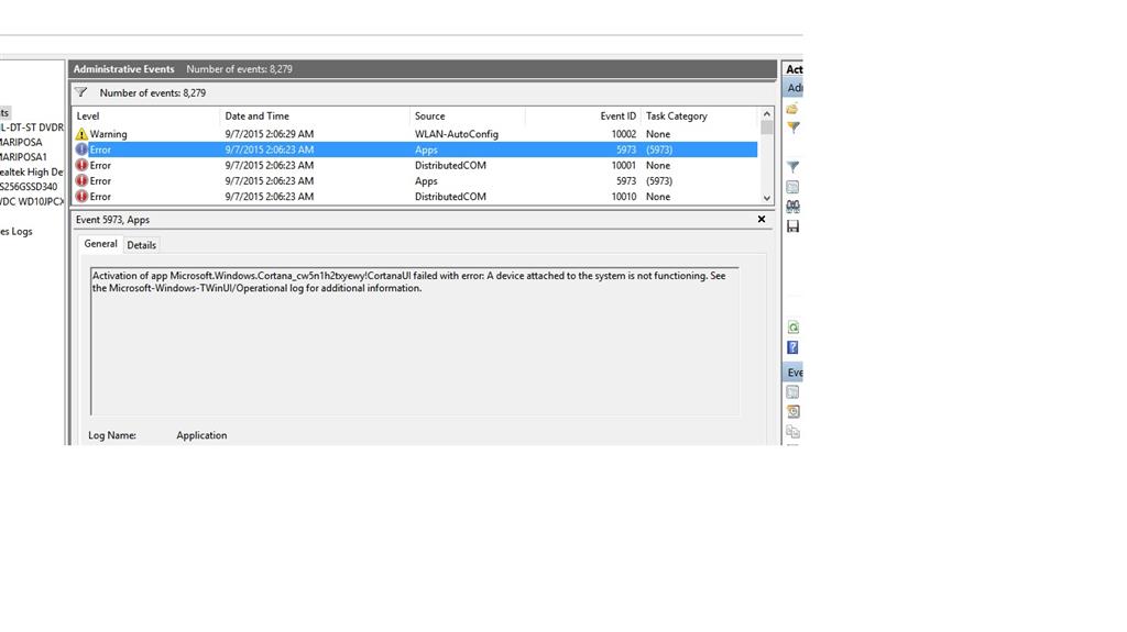 Jump lists not working and error in Event Viewer: "Unable to start a DCOM server:... a477e85a-d6de-4cc9-add0-5aefde8d73bc.jpg
