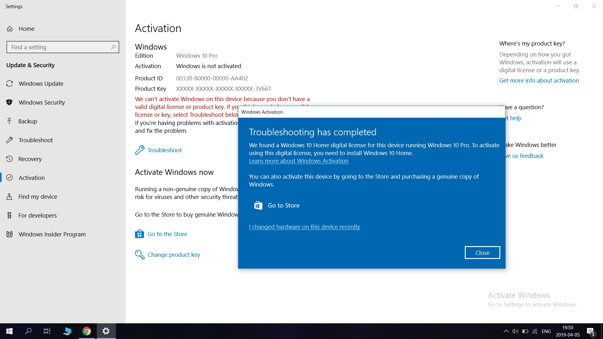 Can't activate Windows Home with my key a5628f94-de6a-4ac0-a629-6dc5045085be?upload=true.jpg