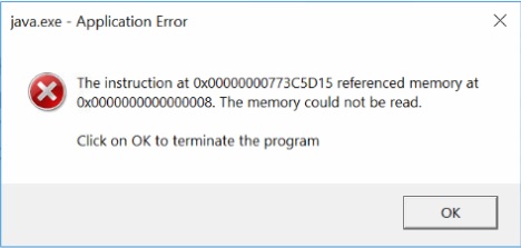 Application Error : The instruction at xxxxxxxxxxx referenced memory at xxxxxxx  The memory... a572303f-54e9-4236-a20d-aee3dcdd0fe7?upload=true.png