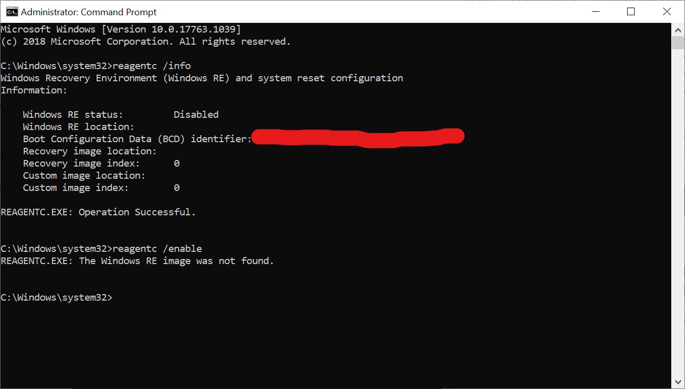 RECOVERY partition not visible in DISKPART. a58b4db1-6ce7-42dc-bc7d-bd51bfcf3cea?upload=true.jpg