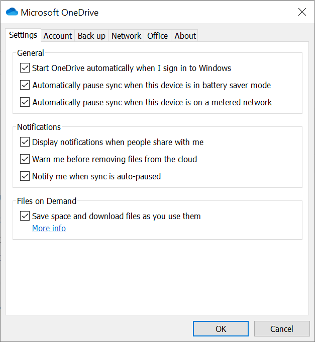 Start OneDrive automatically when I sign in to Windows option appears unchecked after each... a5b870a6-f69f-4e6e-8c4c-523965707c54?upload=true.png