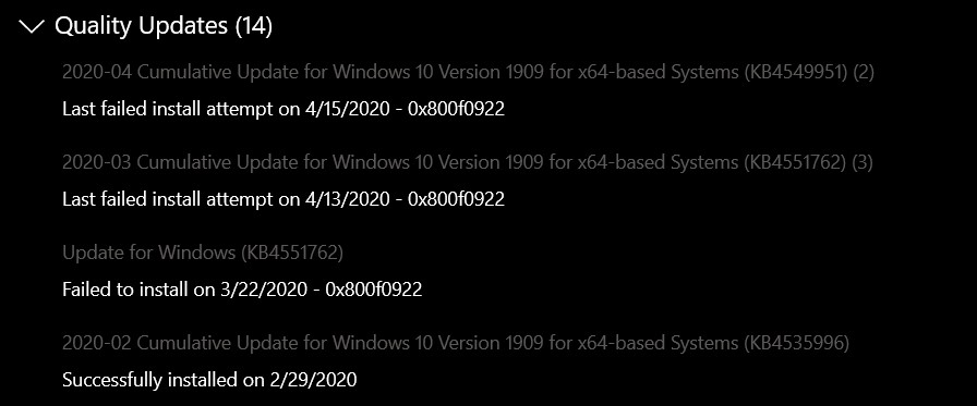 Error Completion of  KB4551762 March 12, 2020 & KB4549951 April 14, 2020 windows Updates a610f973-5bec-4744-87e2-774638cc7bd3?upload=true.jpg