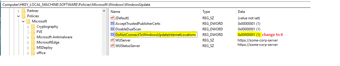 Microsoft Store not working over VPN - Answer: Change Registry Setting a688b6c0-4334-4a43-9122-5f4d34f23dbe?upload=true.png