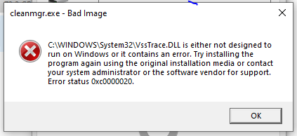 Disk cleanup and SFC Scan not working in Windows 10 a68f608f-09de-4692-9555-dbd6aaf7d52f?upload=true.png