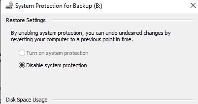 Turn on System Protection is greyed out a6a1ac2b-5a02-45c0-bb57-0803481b8b5e?upload=true.jpg