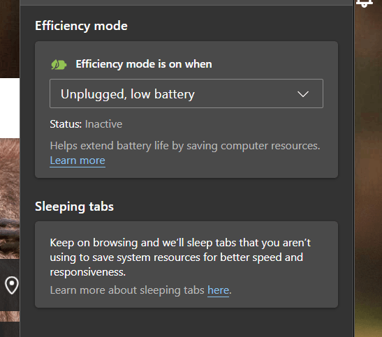 How do you turn off efficiency mode for Edge in windows 11? a6b3f5e0-f6f7-4443-a1d8-ddda338c6d0b?upload=true.png